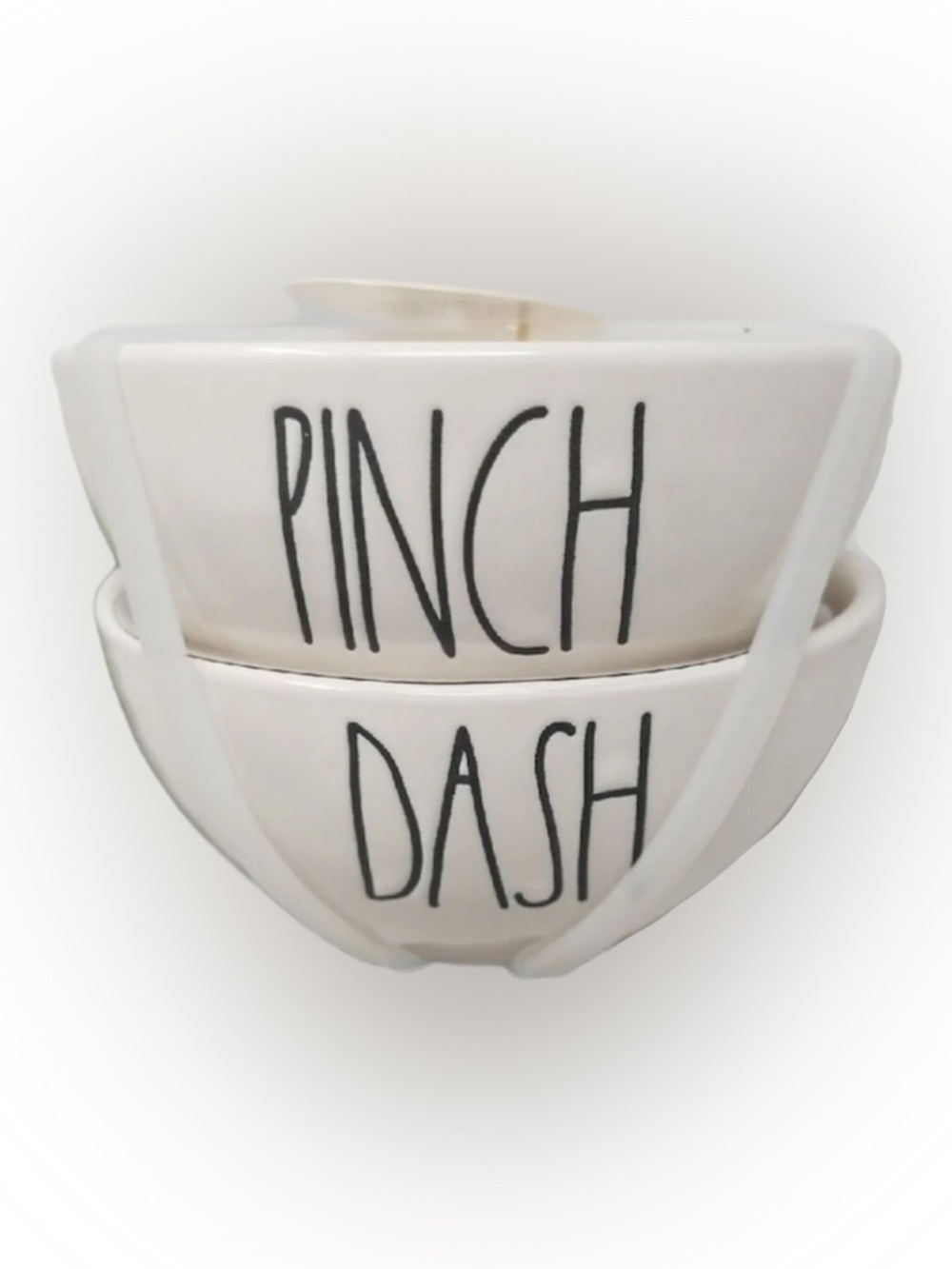 Rae Dunn Pinch' and 'Dash' Ceramic Spice Bowl Set